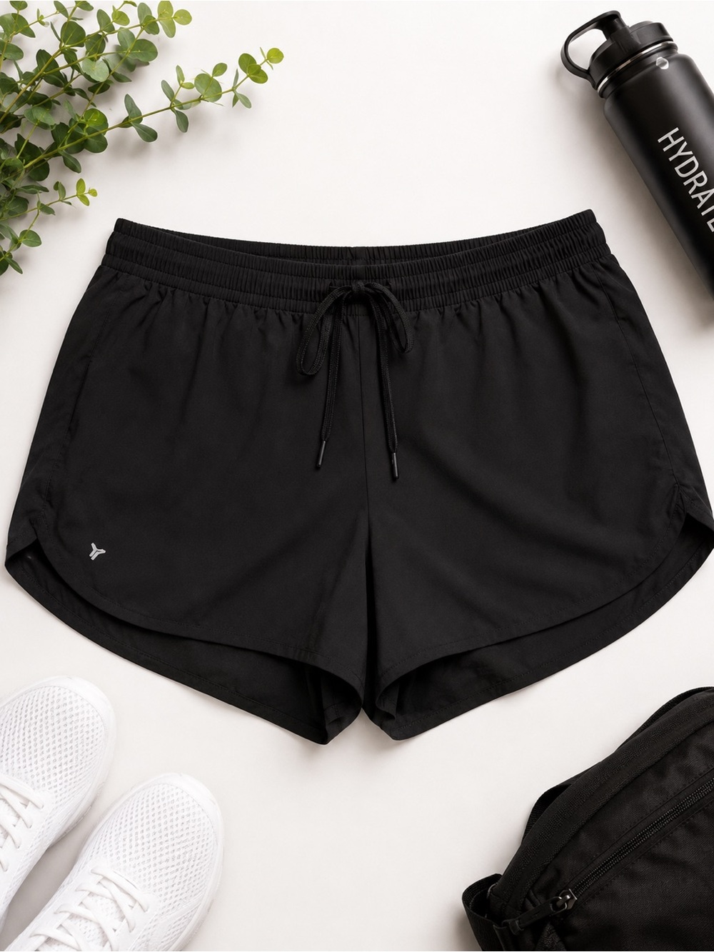 Old Navy Go-Dry Dolphin Hem Running Shorts Black NWT Plus Size 2X